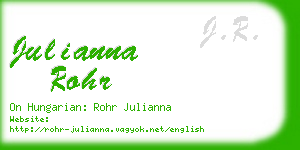 julianna rohr business card